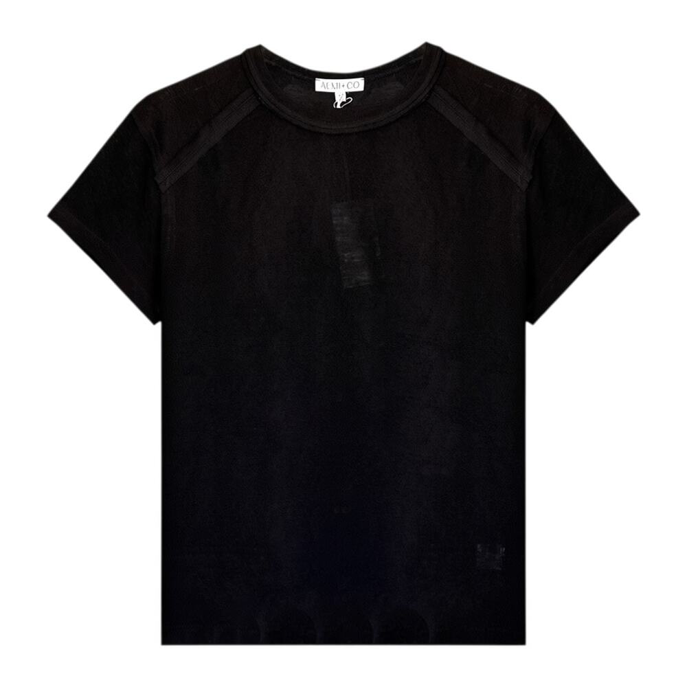 AEMI+CO Junie Top Tee in Black L